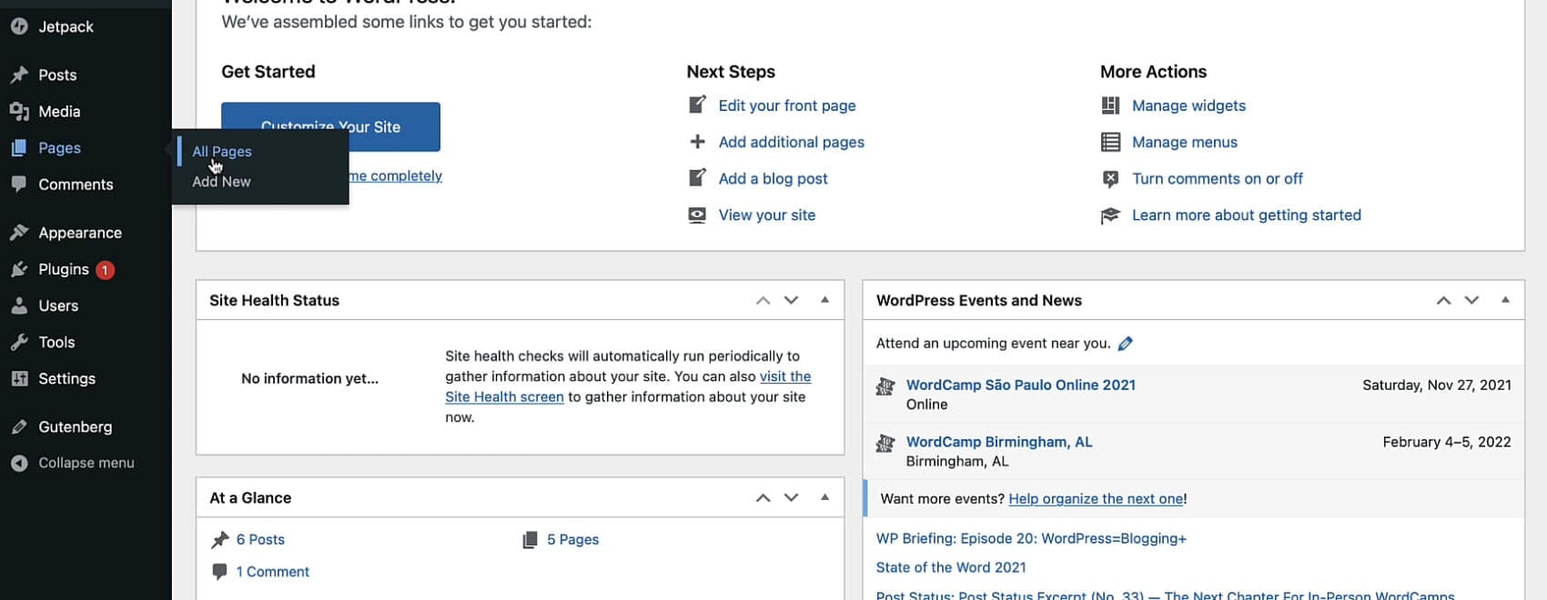 WordPress admin screenshot